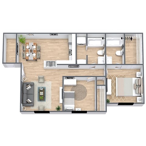 Cedar Haven 2x2 Floor Plan